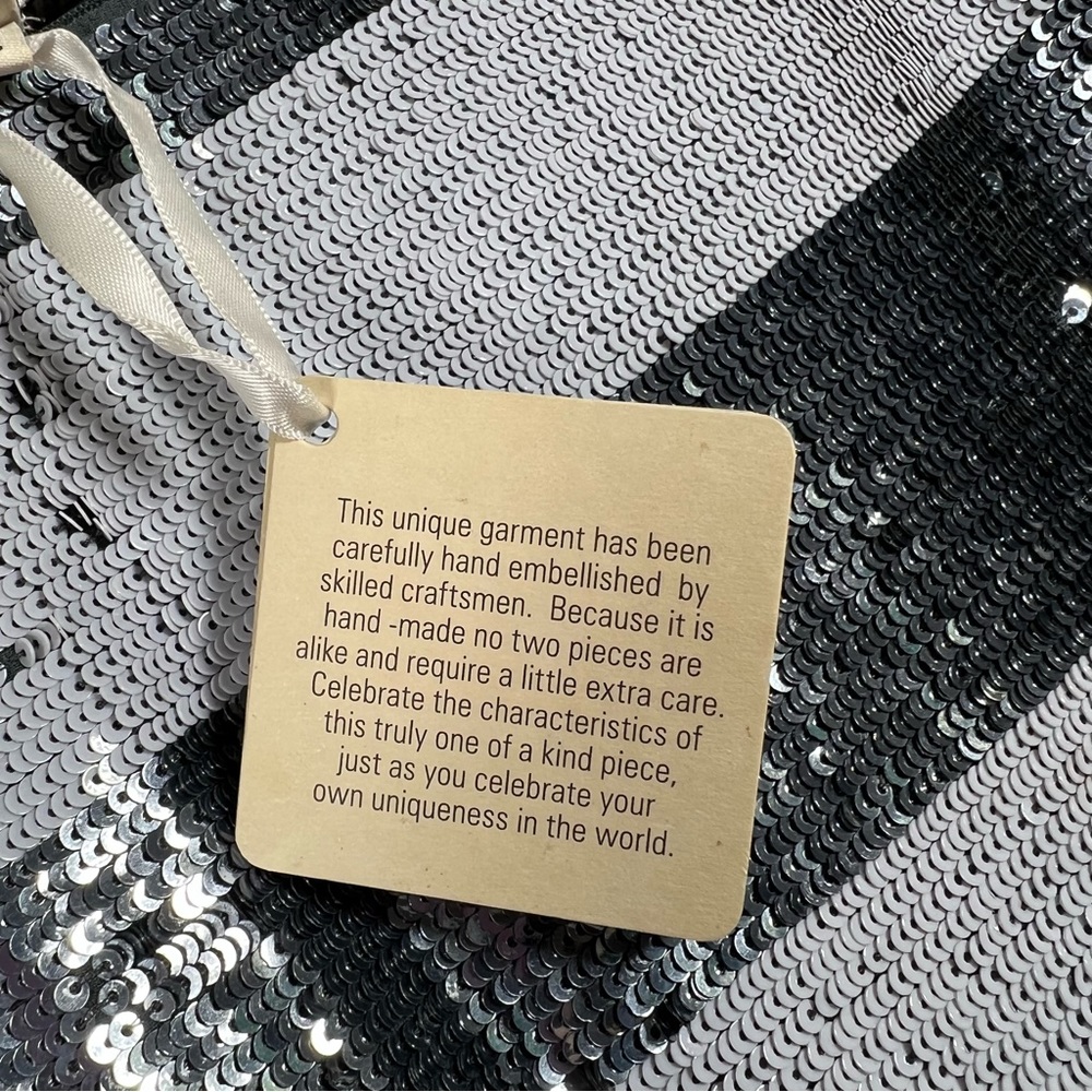 NEW Haute Hippie Striped Metallic Sequins 100% Silk Mini Skirt $395 MSRP LARGE - Picture 11 of 16